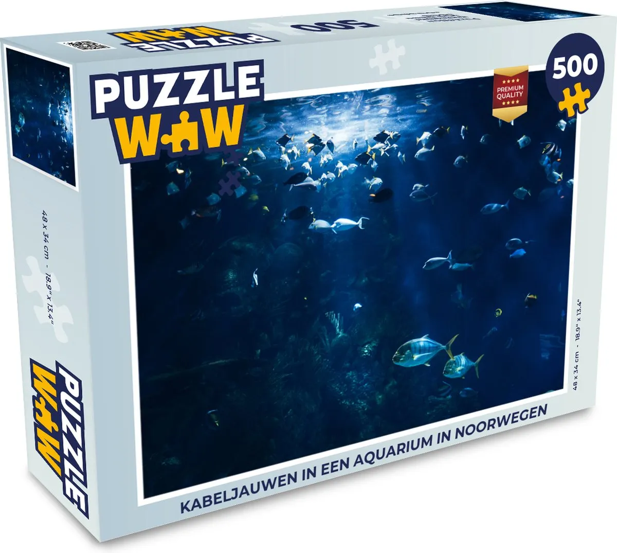 PuzzleWow Legpuzzel Vissen in een Aquarium Noorwegen 500 Stuks