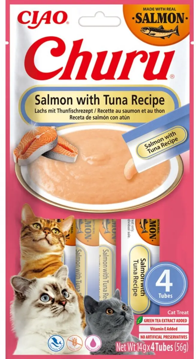 Ciao Churu Puree Zalm & Tonijn 1 Stuks
