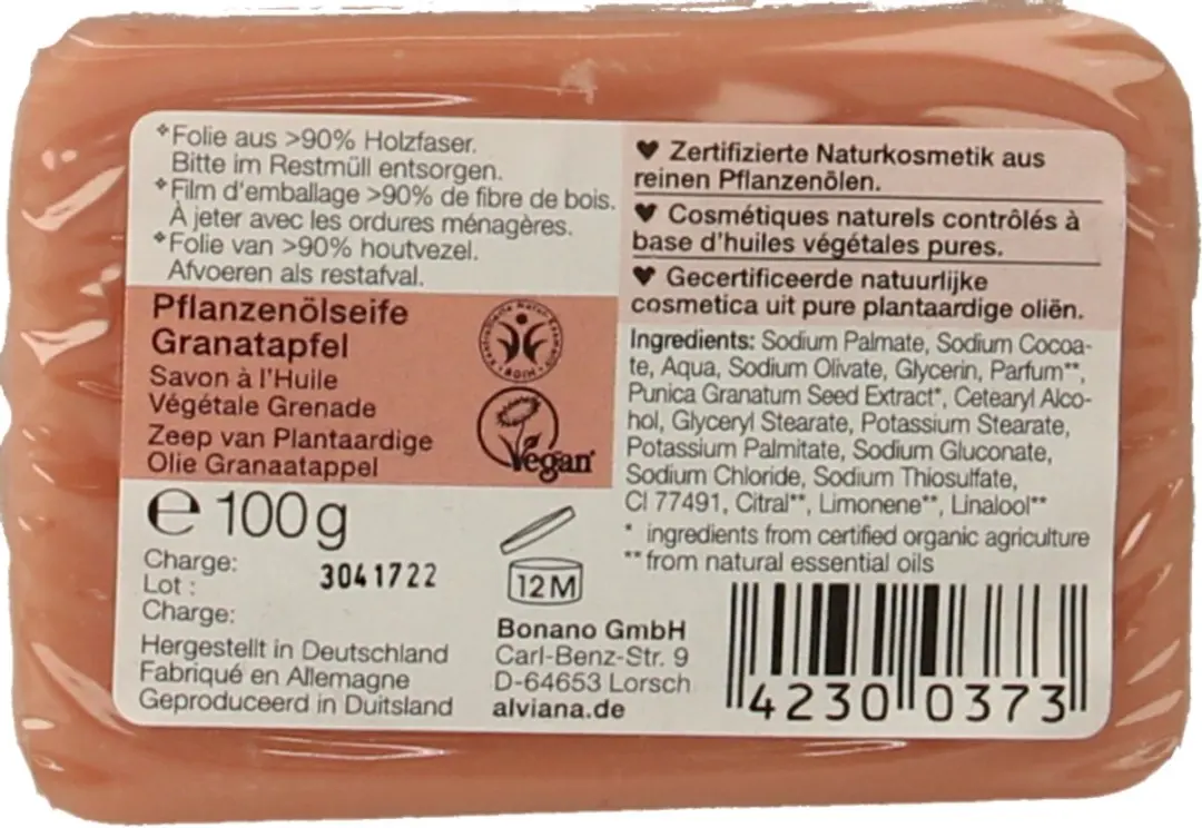 ALVIANA Handzeep Granaatappel 100ml