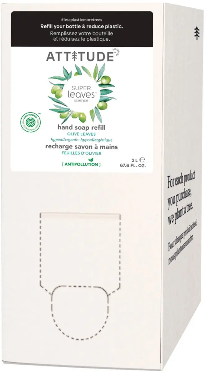 Attitude Super Leaves Handzeep Olijfbladeren Eco Refill 2L