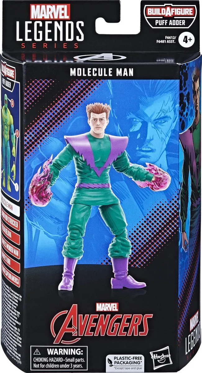 Marvel Legends Molecule Man Actiefiguur F66125X0 - 15cm - Multicolor