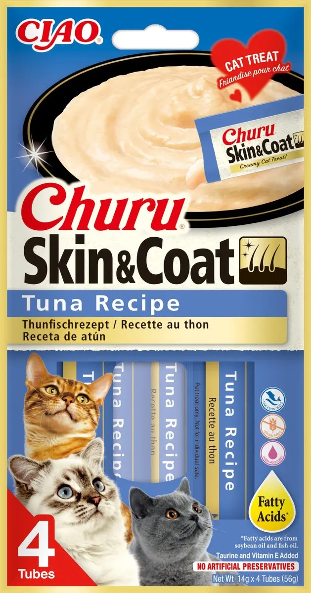 Inaba Churu Puree Tonijn 4 Tubes