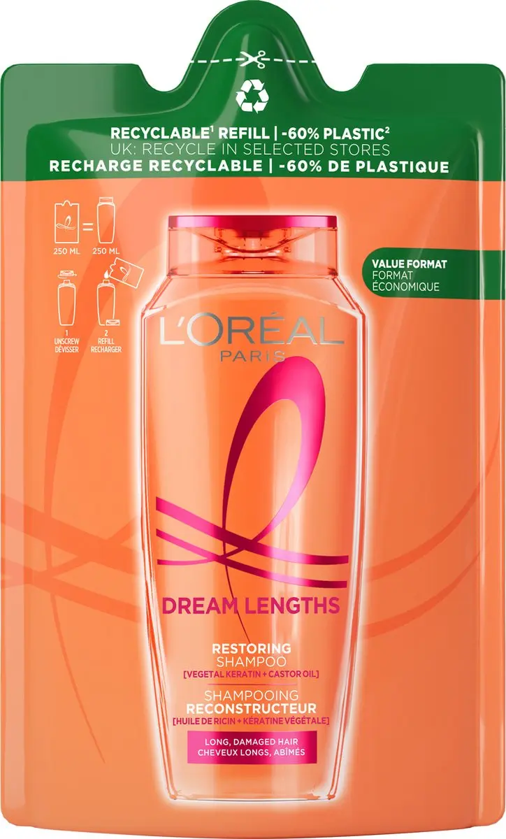 L'Oréal Paris Dream Lengths Shampoo Refill 250ml