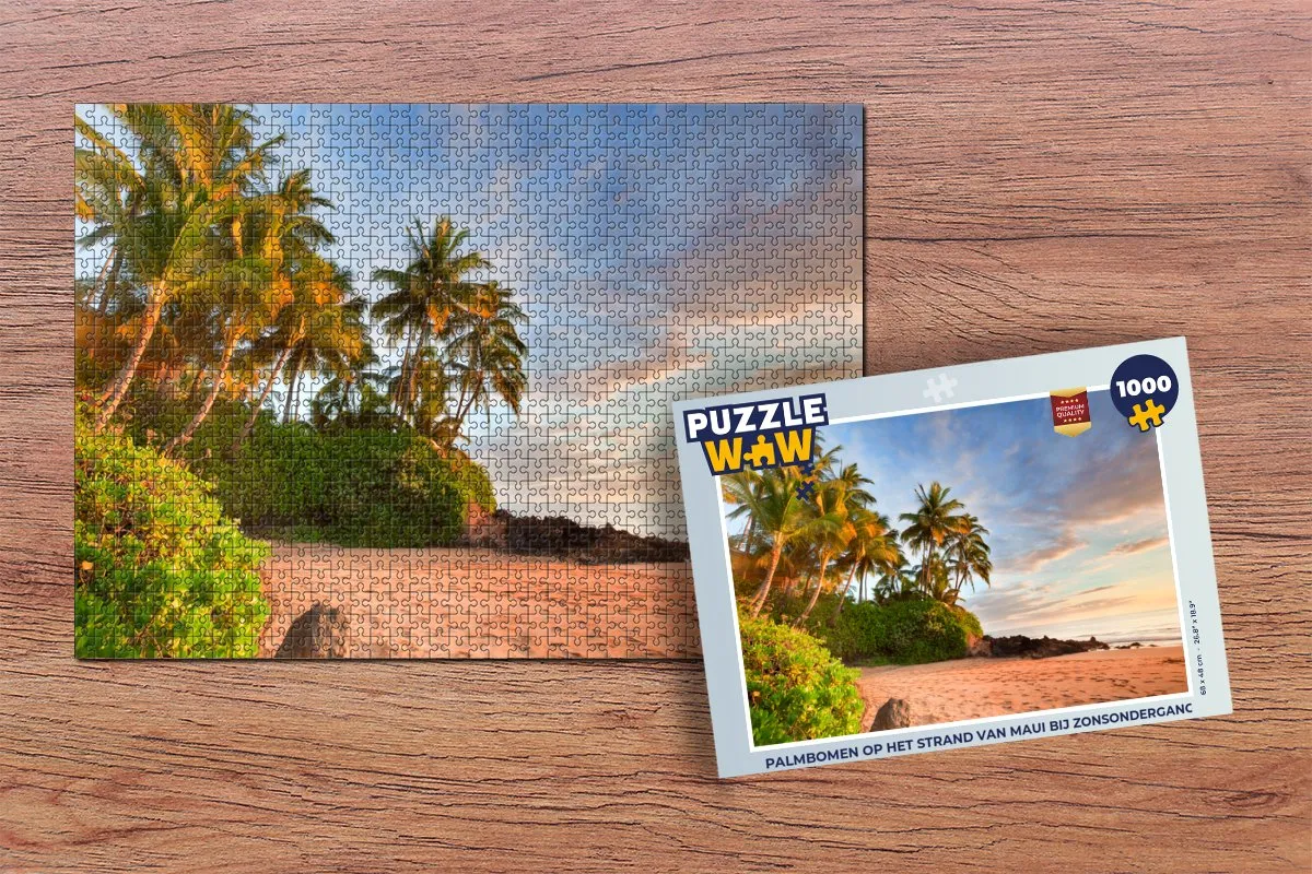 PuzzleWow Legpuzzel Maui Zonsondergang 1000 Stuks - Multicolor