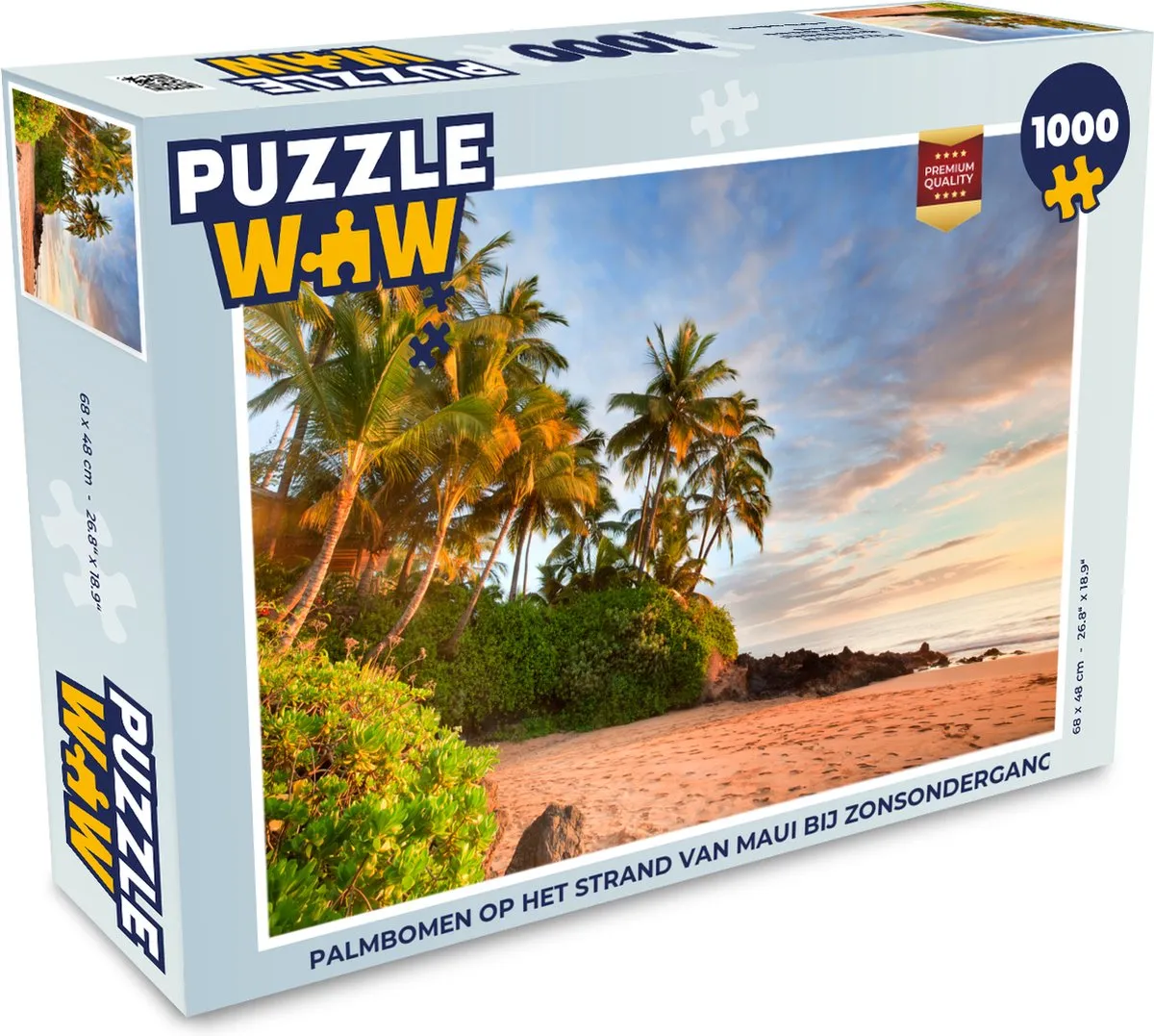 PuzzleWow Legpuzzel Maui Zonsondergang 1000 Stuks - Multicolor