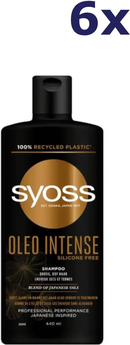 6x Syoss Oil Intense Shampoo 440 ml