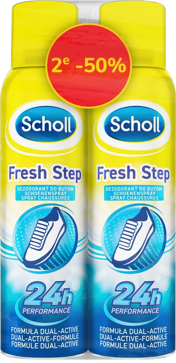Scholl Fresh Step Schoenen Deodorant Spray Duoverpakking (2 x 150 ml)