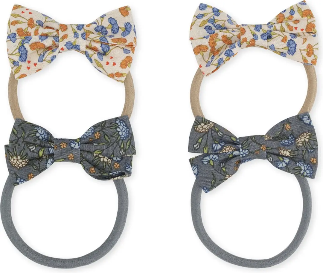 Konges Sløjd 4-Pack Hair Elastics Bow
