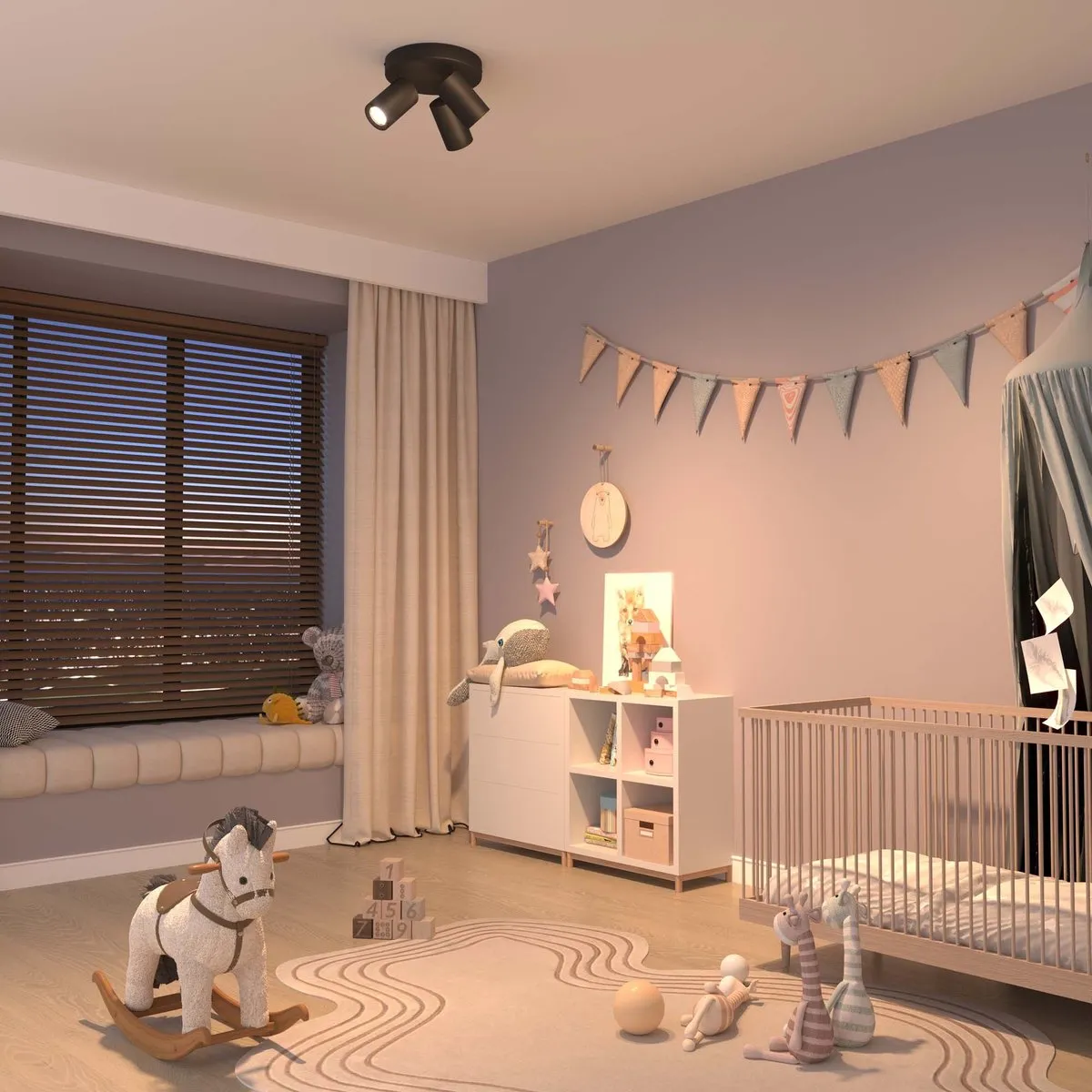 Ledvion LED Plafondspot 3-lichts GU10 - Zwart - afbeelding 6 van 6