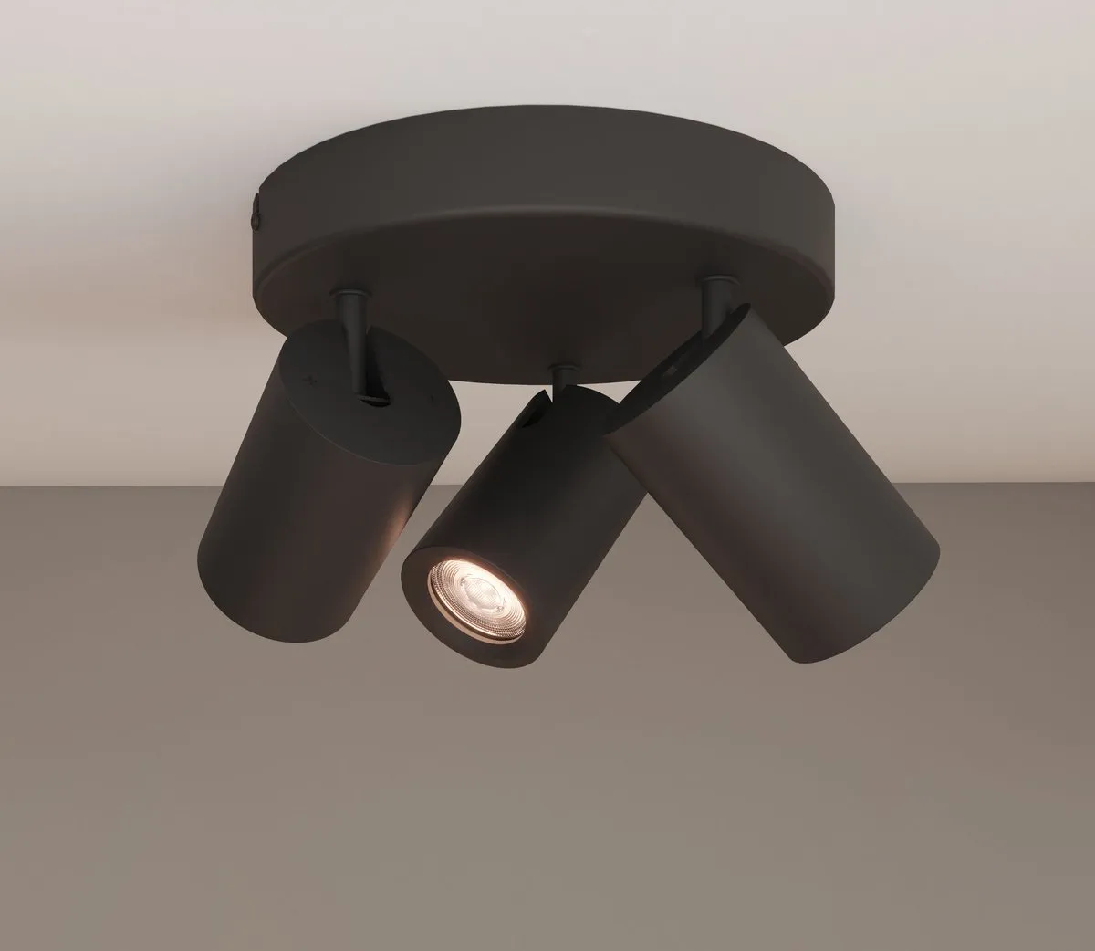 Ledvion LED Plafondspot 3-lichts GU10 - Zwart