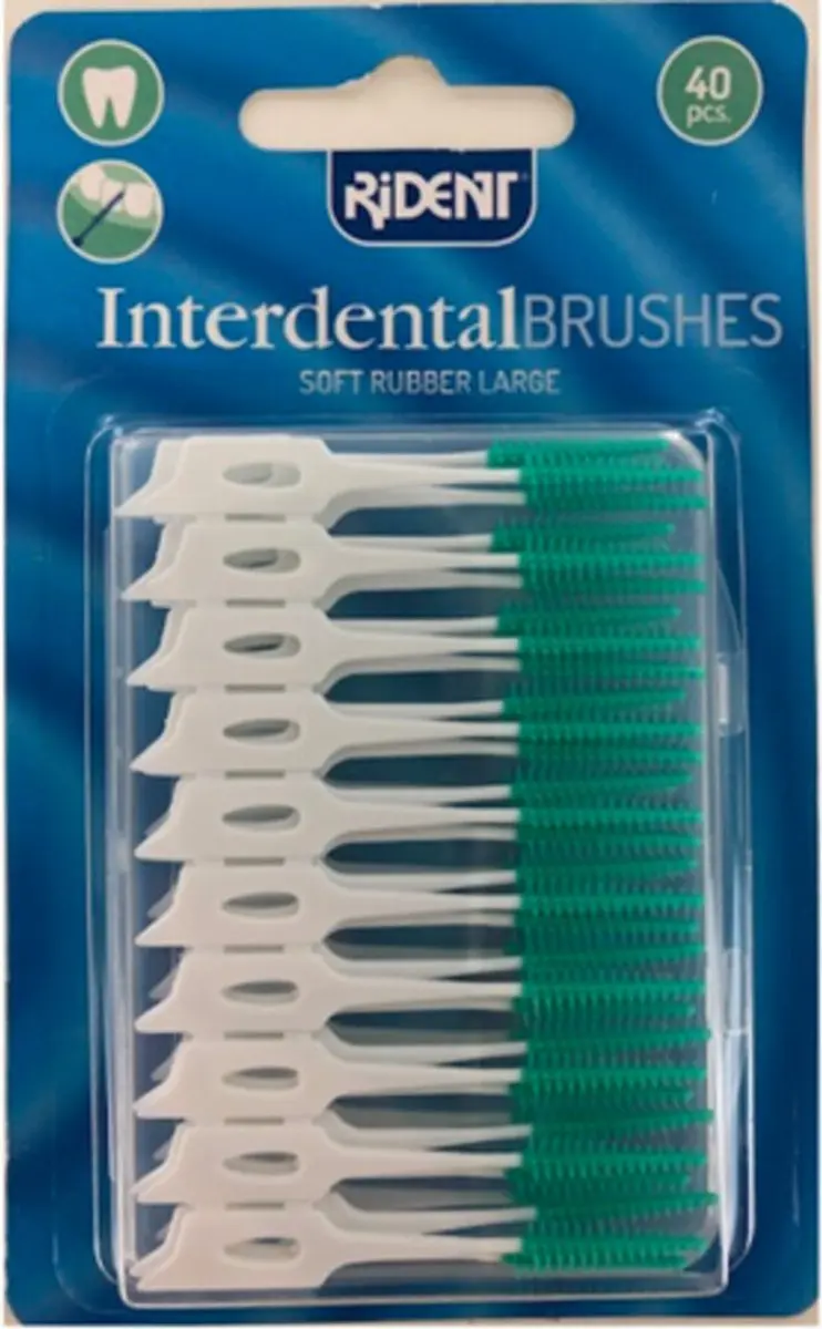 Rident Soft Rubber Opzetborstels - 40 Stuks