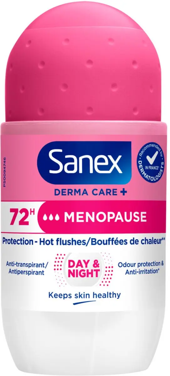 Sanex Deoroller Derma Care+ Menopause 53ml - 6 Stuks