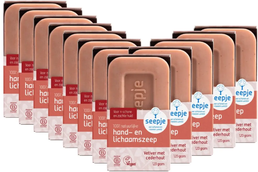 12x Seepje Handzeep Vetiver met Cederhout (12 x 120 gr)
