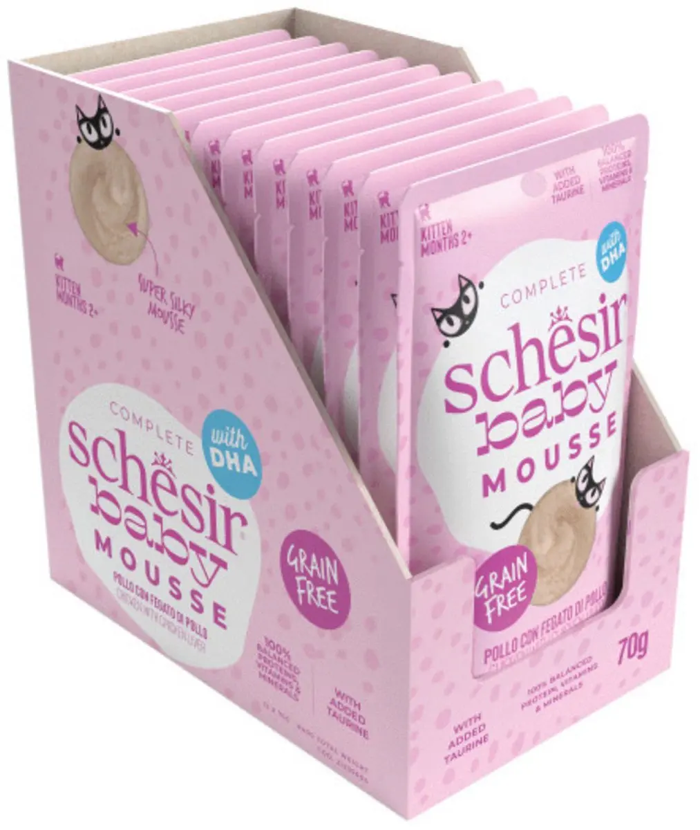 Schesir Baby Mouse Kattenvoer 70g - Kip - afbeelding 2 van 6