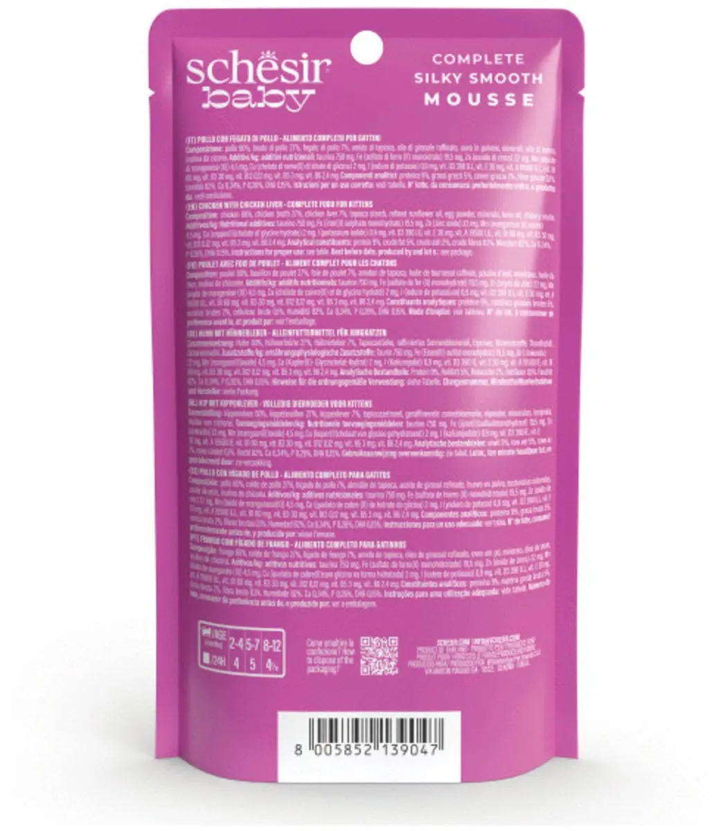 Schesir Baby Mouse Kattenvoer 70g - Kip - afbeelding 6 van 6