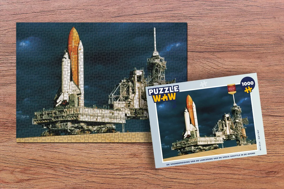 PuzzleWow Legpuzzel 1000 Stuks - Space Shuttle Lancering Multicolor