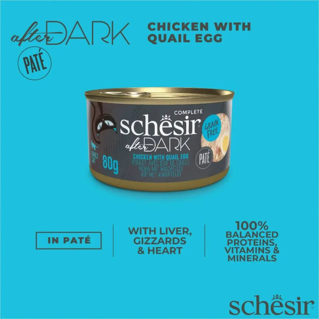 Schesir After Dark Pate Kattenvoer Kip&Ei 80g - afbeelding 4 van 5