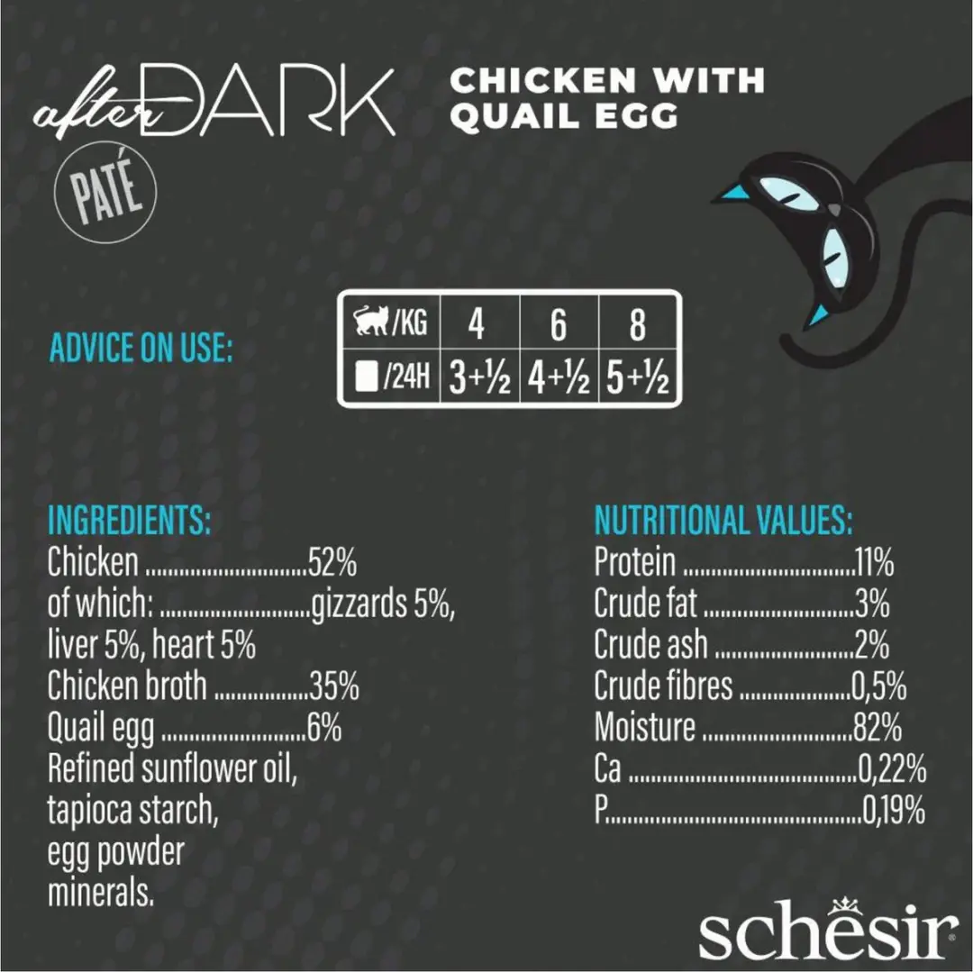 Schesir After Dark Pate Kattenvoer Kip&Ei 80g - afbeelding 3 van 5