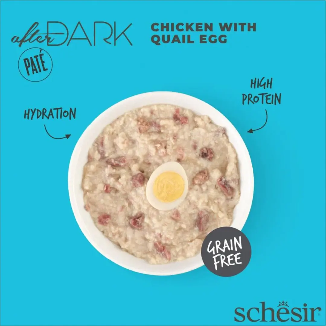 Schesir After Dark Pate Kattenvoer Kip&Ei 80g - afbeelding 2 van 5