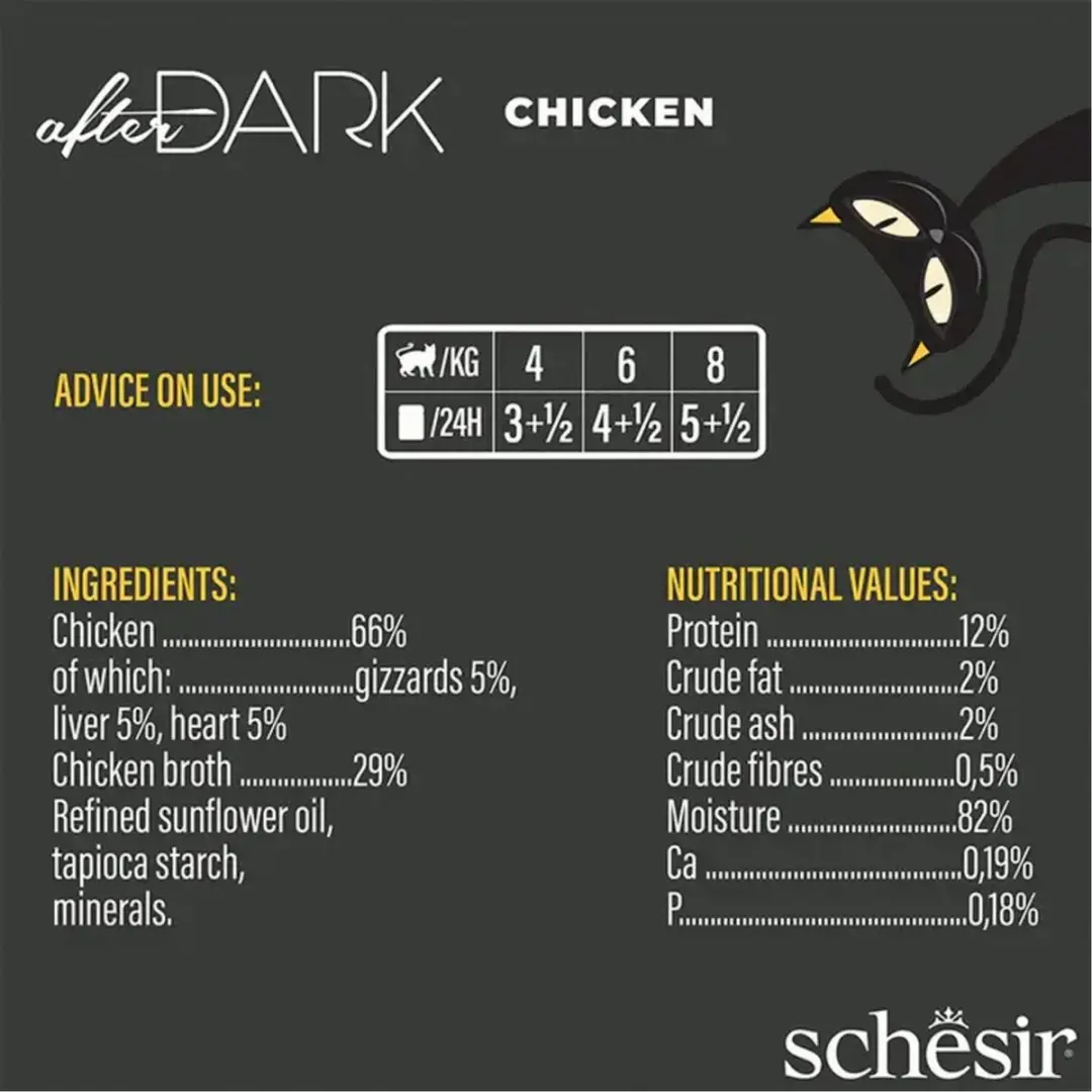 Schesir After Dark Kattenvoer Kip 80g - afbeelding 6 van 6