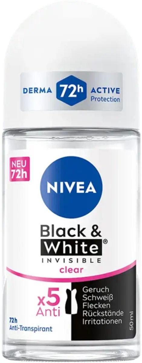 NIVEA Black & White Invisible Deodorant Roller