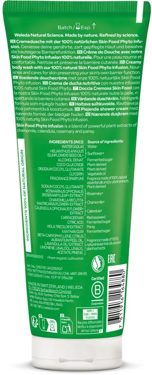 Weleda Skin Food Douchecrème 200ml - 3 Stuks