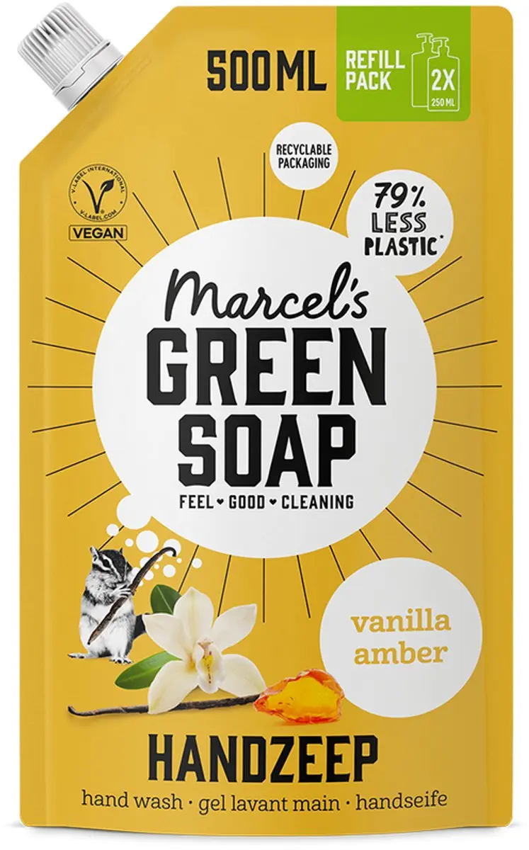 Marcel's Green Soap Handzeep Vanille & Amber 500ml
