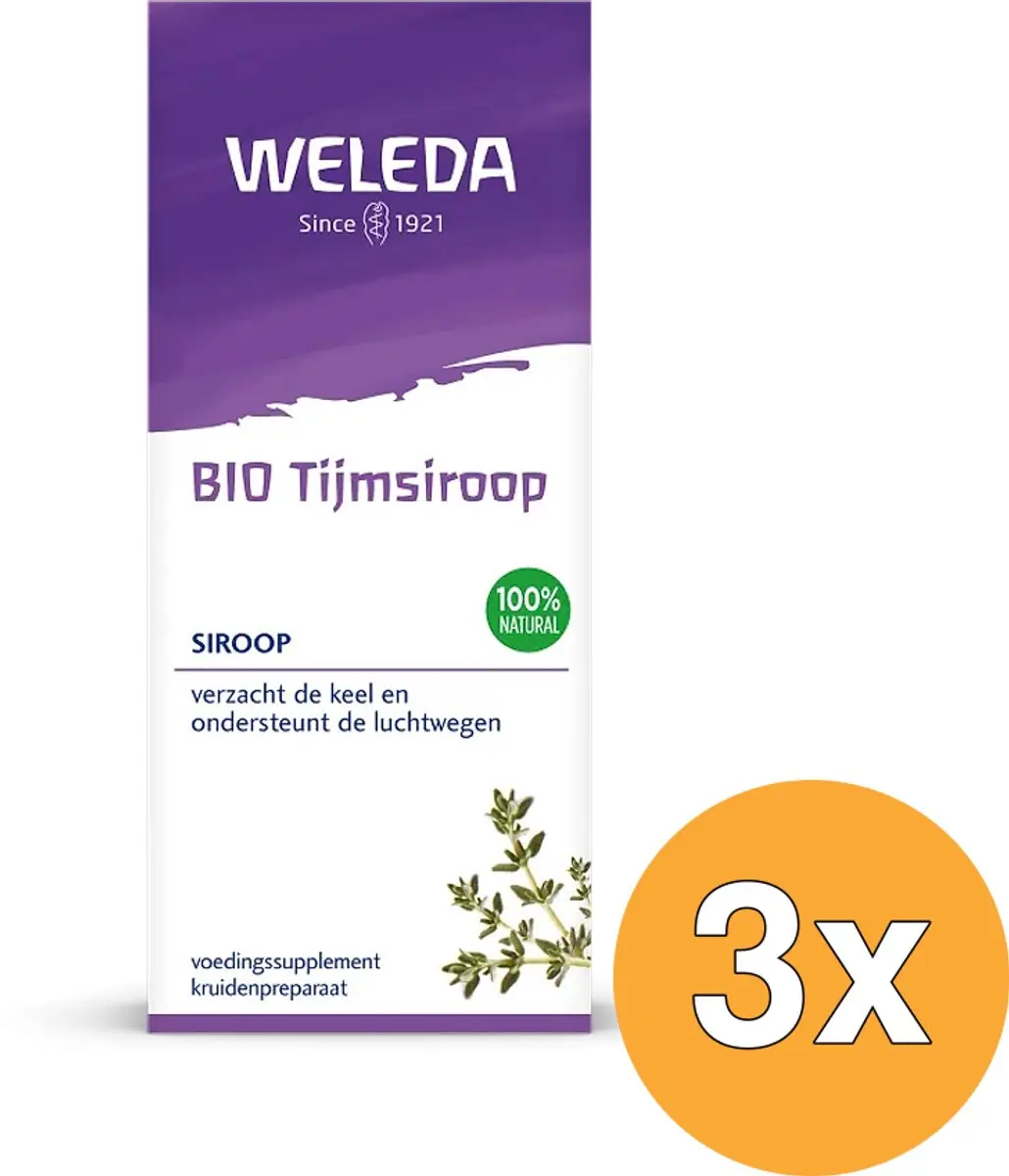 3x WELEDA Tijmsiroop bio (200 ml)
