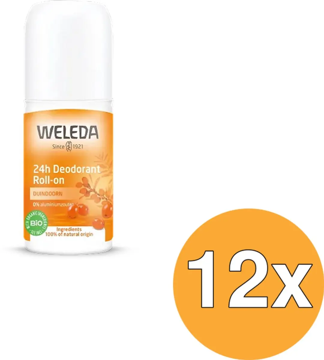 12x WELEDA Duindoorn 24h roll on deodorant (50 ml)