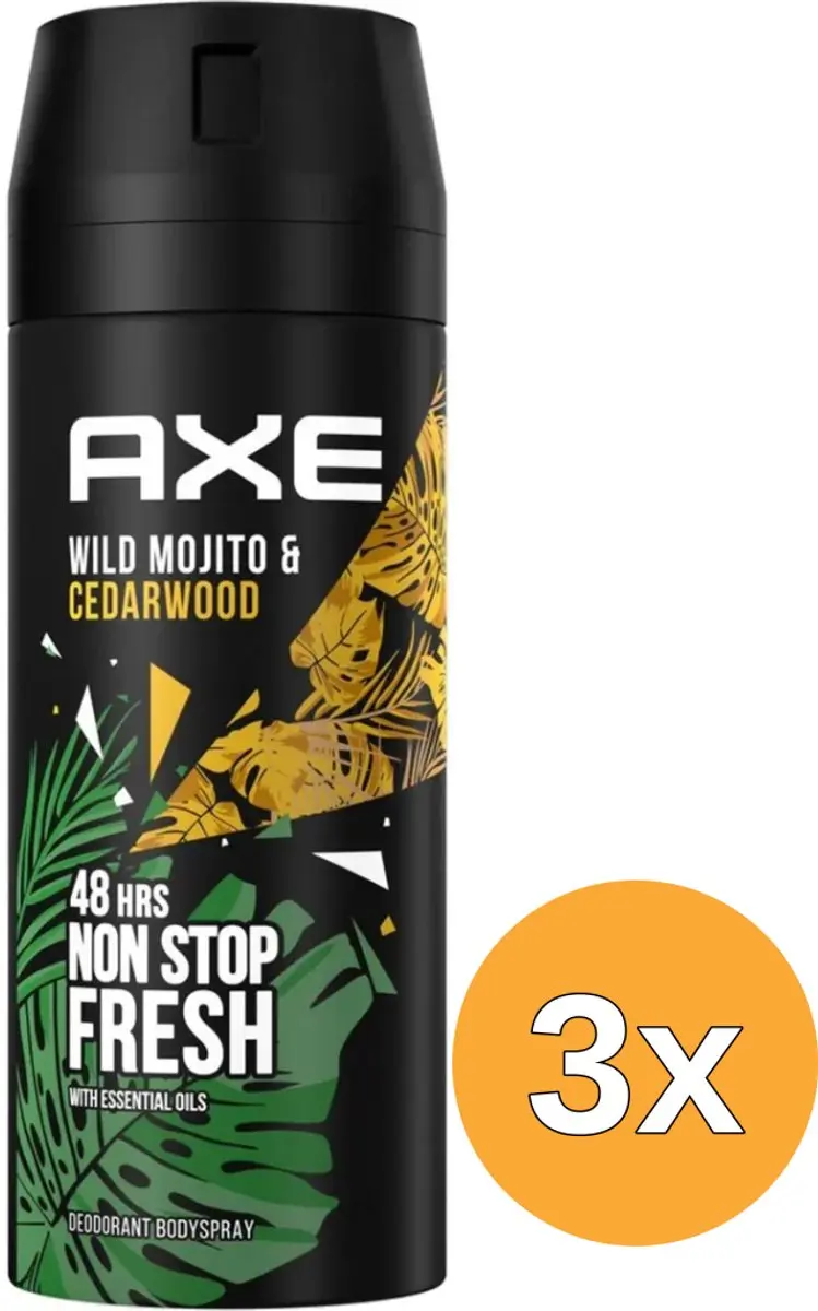3x Axe Deodorant Mojito & Cedarwood (150 ml)