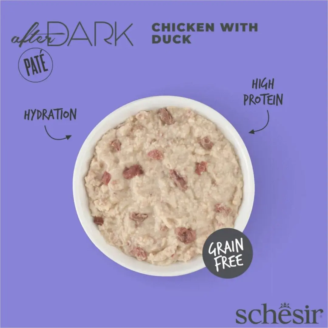 Schesir After Dark Pate Kattenvoer Kip & Eend 80g - afbeelding 2 van 5