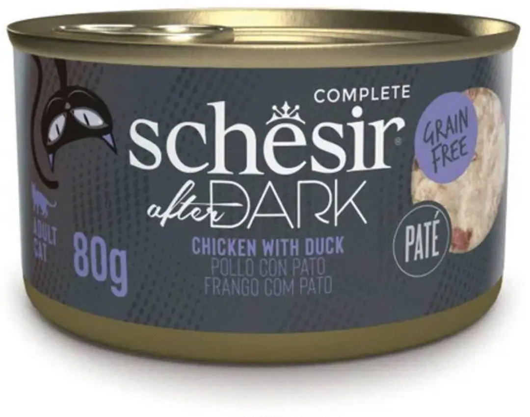 Schesir After Dark Pate Kattenvoer Kip & Eend 80g