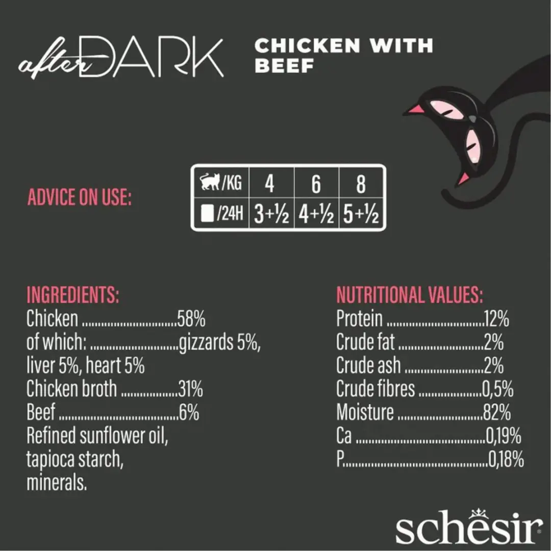 Schesir After Dark Kattenvoer Kip&Rund 80g - afbeelding 2 van 5