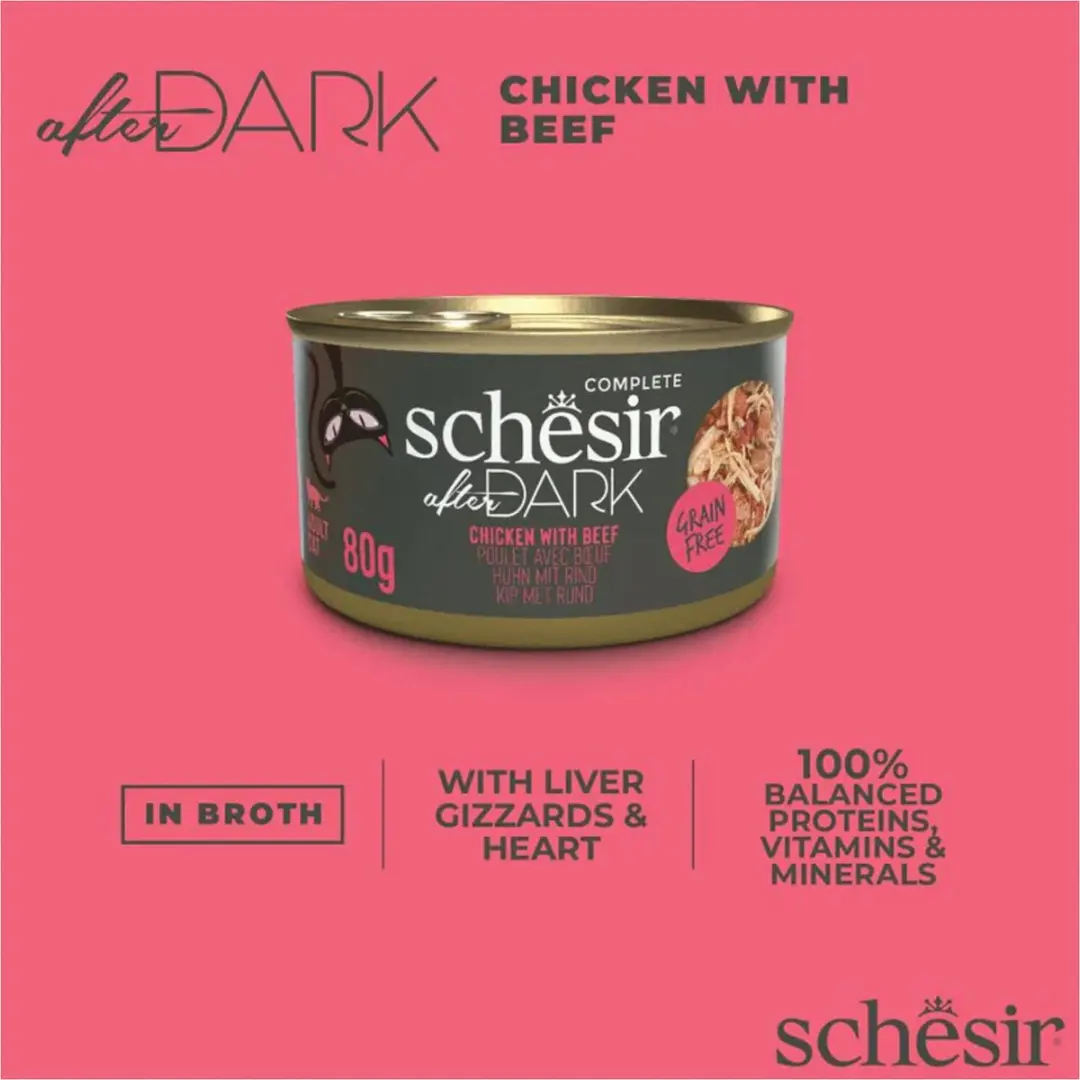 Schesir After Dark Kattenvoer Kip&Rund 80g - afbeelding 4 van 5