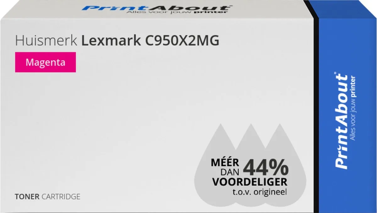 PrintAbout Lexmark C950X2MG-PA Toner - Magenta - 24.000 pagina's