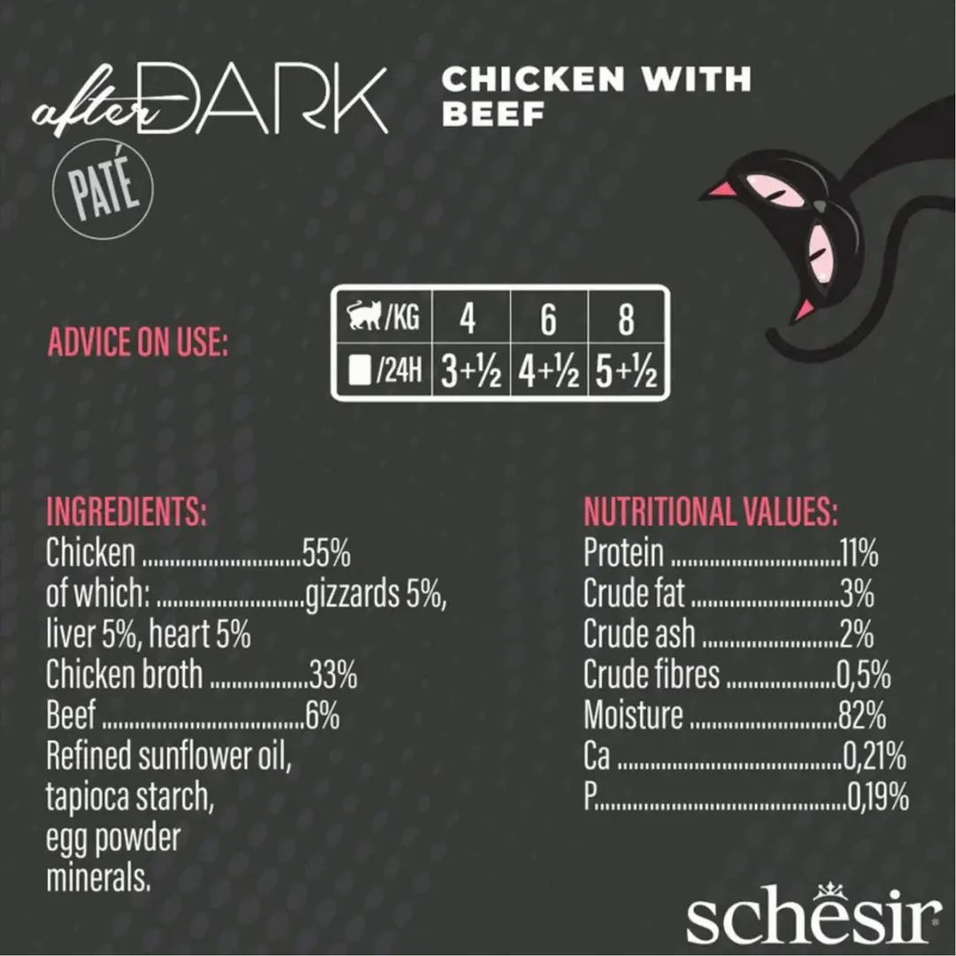 Schesir After Dark Paté Kattenvoer Kip&Rund 80g - afbeelding 4 van 5