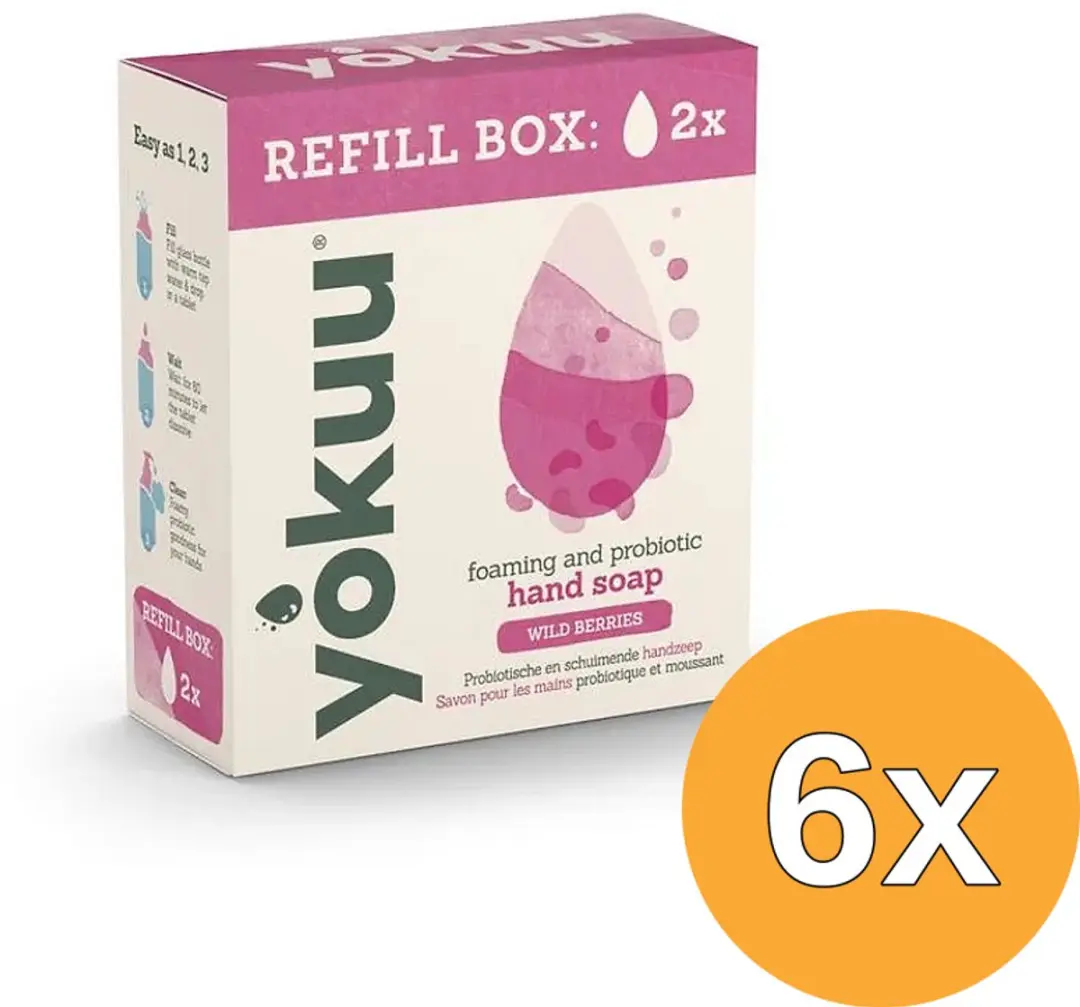 6x Yokuu Handzeep Wild Berries Refill (2 stuks)