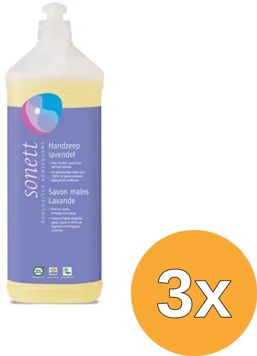 3x Sonett Handzeep lavendel vloeibaar (1000 ml)