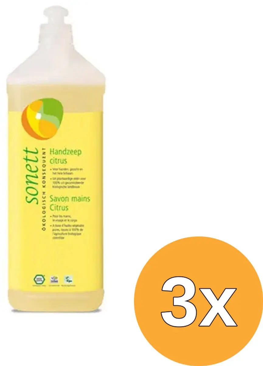 3x Sonett Handzeep citrus vloeibaar (1000 ml)