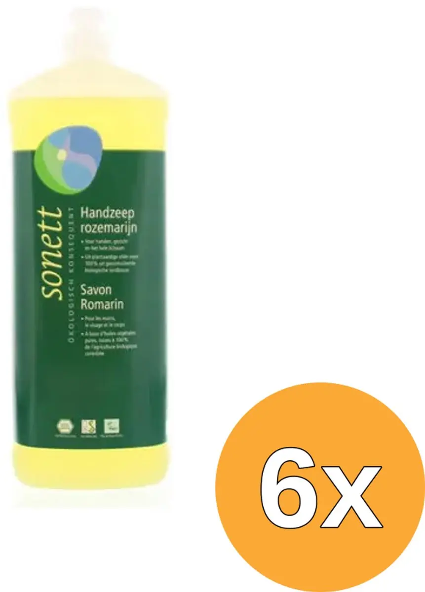 6x Sonett Handzeep rozemarijn vloeibaar (1000 ml)