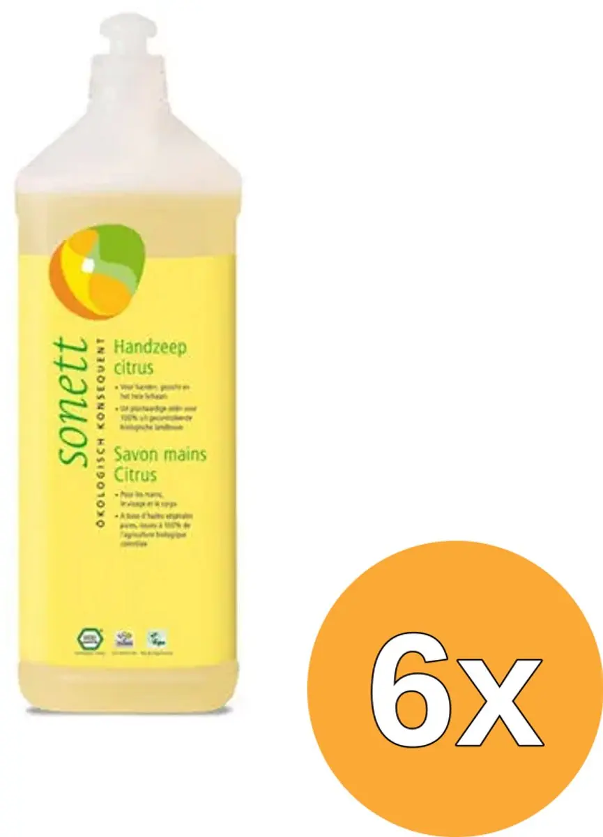 6x Sonett Handzeep citrus vloeibaar (1000 ml)