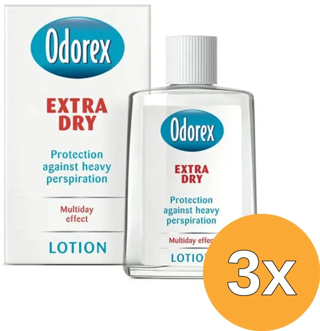 3x Odorex Extra dry vloeibaar flacon (50 ml)