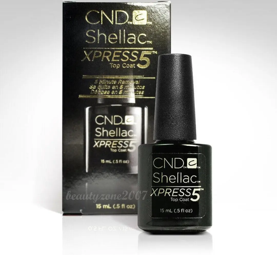 CND Shellac Xpress 5 Top Coat 15ml - 255,250,250 - afbeelding 4 van 4