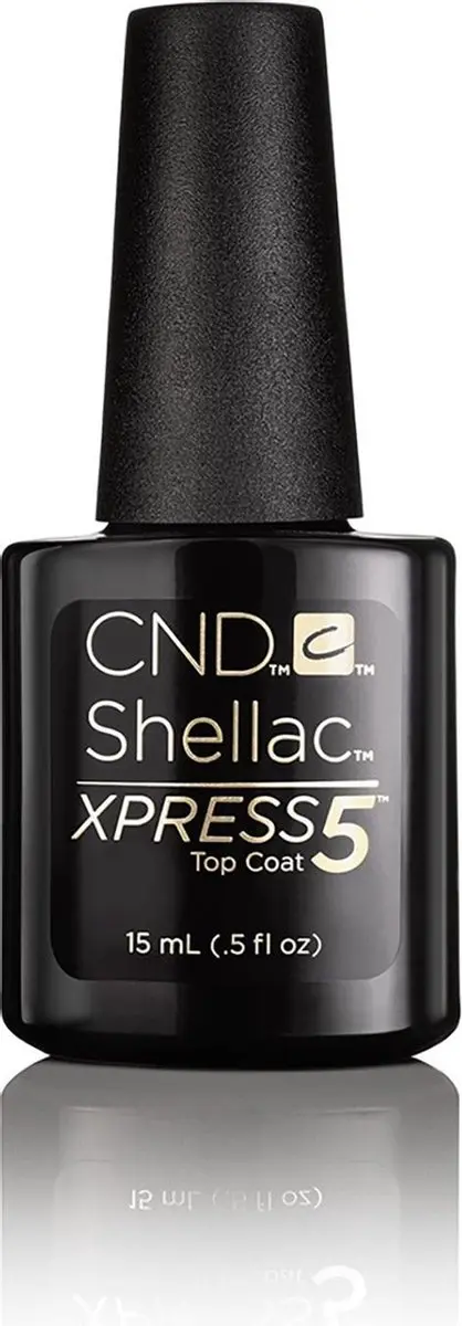 CND Shellac Xpress 5 Top Coat 15ml - 255,250,250 - afbeelding 2 van 4
