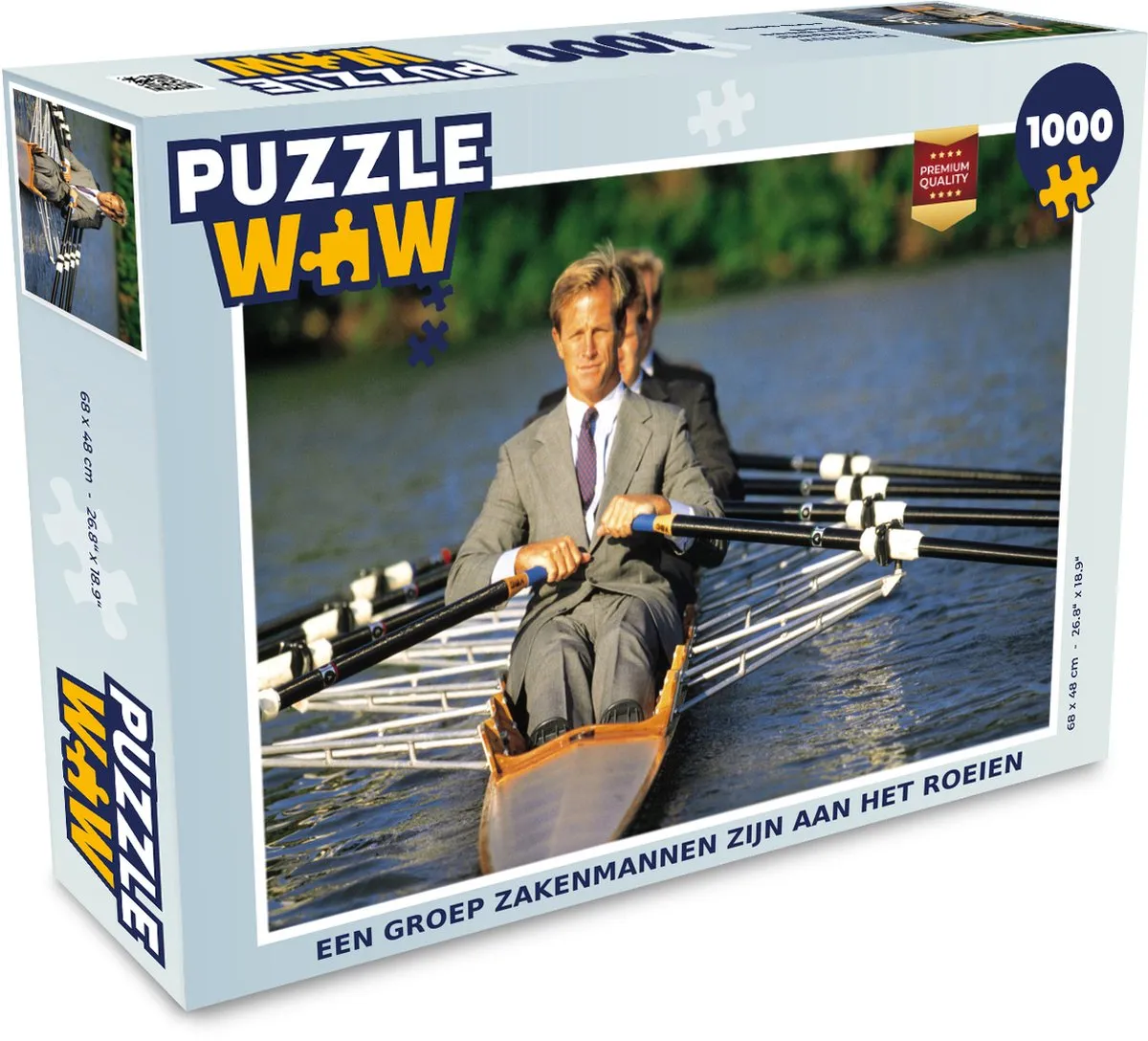 PuzzleWow Legpuzzel Een groep zakenmannen zijn aan het roeien 1000 Stuks - Multicolor