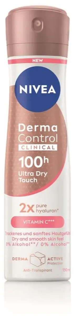 NIVEA Derma Control Clinical 100h Ultra Dry Touch Anti-transpirant Spray 150ml