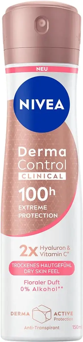NIVEA Derma Control Clinical 100h Ultra Dry Touch Anti-transpirant Spray 150ml