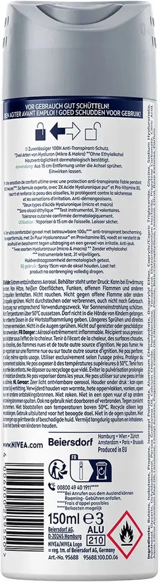 NIVEA Men Derma Control Clinical 100h Ultra Comfort Anti-perspirant Spray 150ml