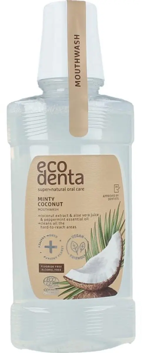 Ecodenta Mondwater Munt Kokos Bio 250ml