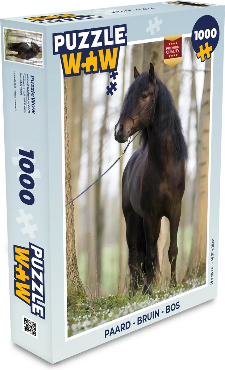 PuzzleWow Paard Bos Legpuzzel 1000 Stuks
